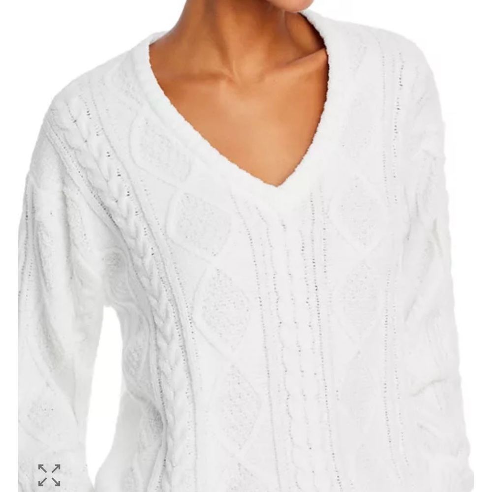 P.J. Salvage Ivory Chenille Cable Lounge Top